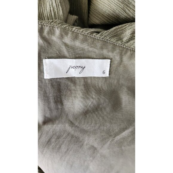 PEONY SWIMWEAR One-shoulder cutout ruffled cotton dress Size 6 - Picture 8 of 9